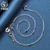 AliZero 925 Sterling Silver Key Heart Lock Necklace Snake Chain Women's Wedding Fashion Charm Jewelry