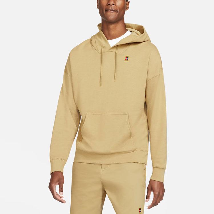 Nike Fleece Tennis Hoodie Men Tops Apricot BV0761-297