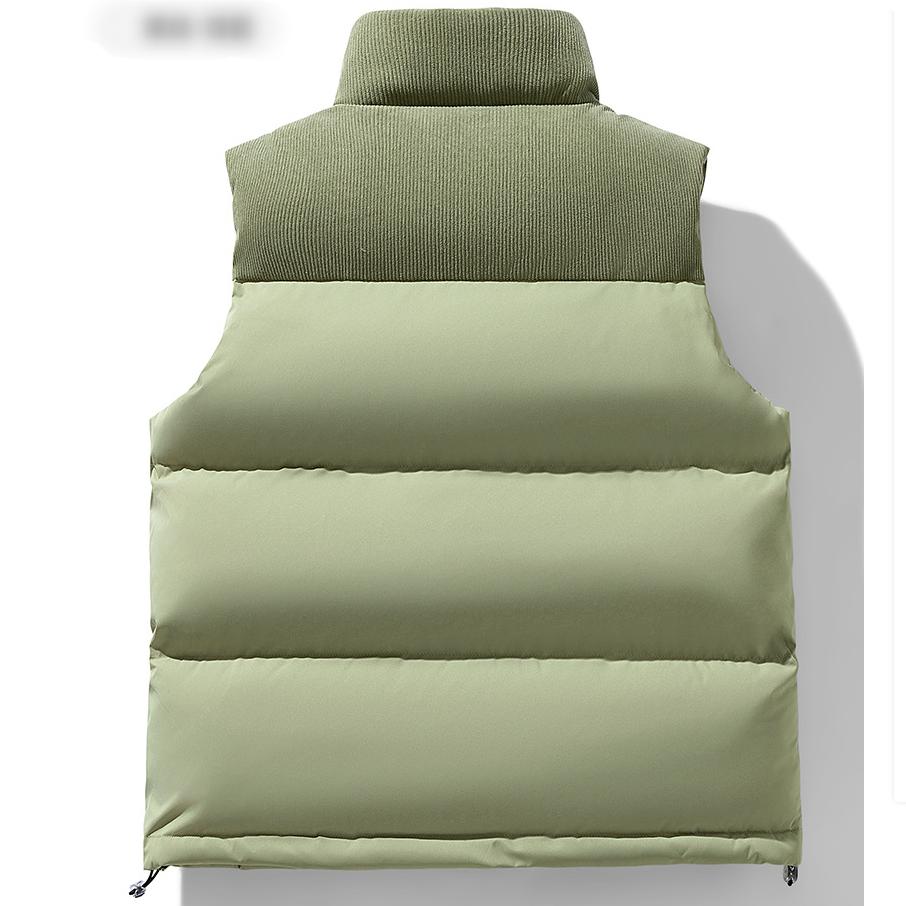 Autumn and Winter Down Cotton Waistcoat Men's Thick Vest Jacket Loose Bread Waistcoat Waistcoat