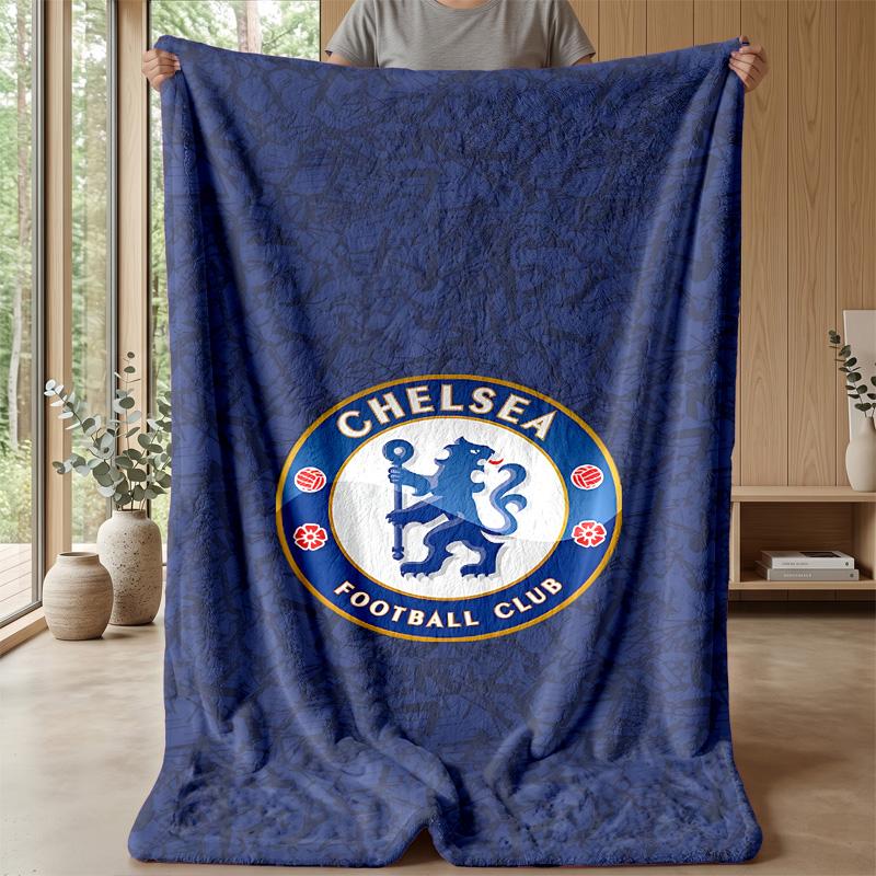 Chelsea FC Theme Blanket Soft Flannel Fleece Blanket Warm Lightweight Throw Blanket for Home Sofa Bed