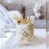 Shiny White Mesh heart round Happy Birthday Cake Topper with feather for Girls Women Princess Birthday Party cake Decorations