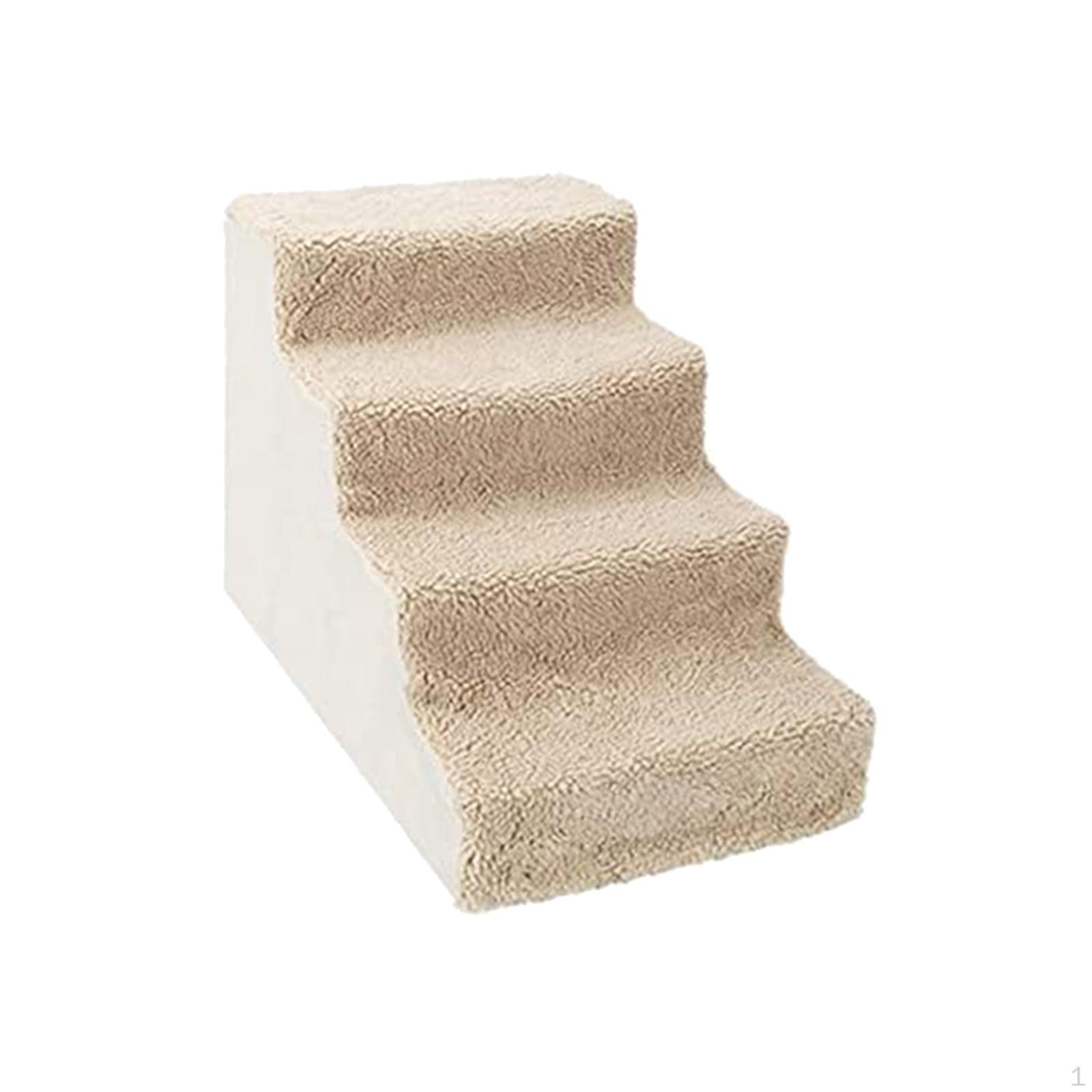 

Dog Stairs Ladder Ramp Climbing, Soft Cover, Comfortable Removable Stairs, Washable Step Pet Beige