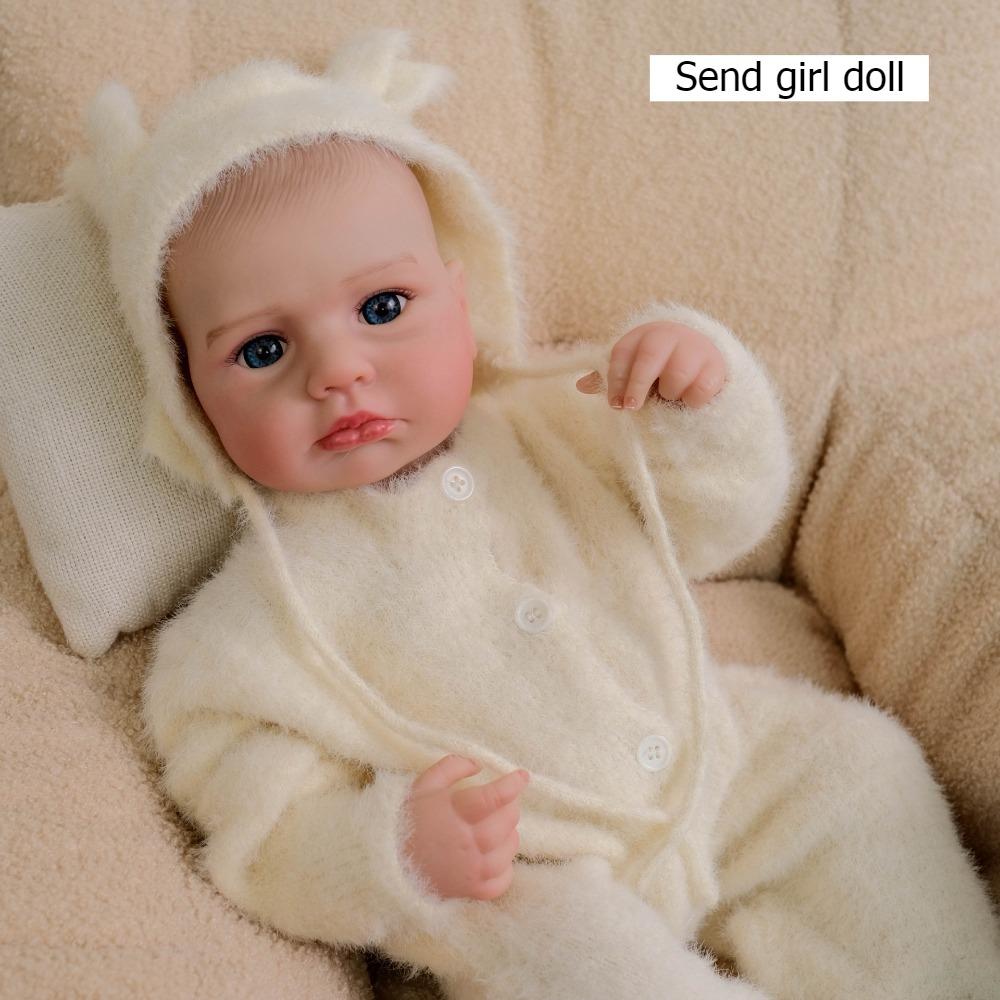 Реалистичная 19-дюймовая кукла-симуляция девочки LOULOU с открытыми глазами, полностью виниловым телом, кукла новорожденного, расписанная вручную кожа, кукла реборн, детские праздничные игрушки girl doll