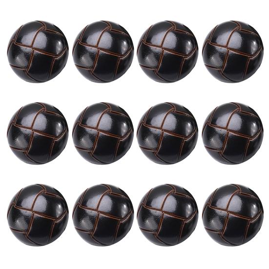 

12 шт. Кнопки з круглим вушком 15 мм 21 мм Кнопки для пришивання Кнопки з малюнком у вигляді футбольного м яча з вушком для курток Светрів Пальто Блейзерів Запасні для рукоділля DIY 15mm 12pcs чорний