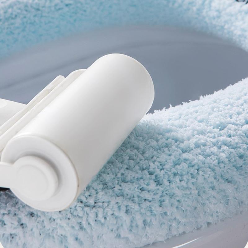 Soft Fiber Toilet Seat Protector Featuring Convenient Handle Design For Home Office Bathroom Comfortable Hygienic Solution