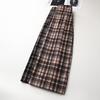 High-Waisted Plaid Tweed Pencil Skirt for Women - Slimming Mid-Length Bodycon, Autumn & Winter 2024 Collection