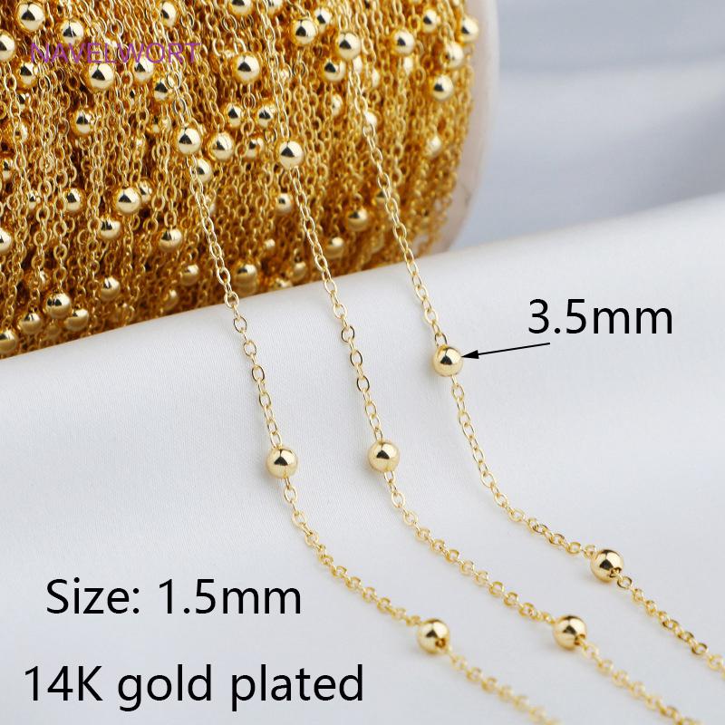 Wholesale 14K Gold Plated Brass Metal Loose Chains Bulk Chains For Jewelry Making,DIY Handmade Jewellery Making Supplies