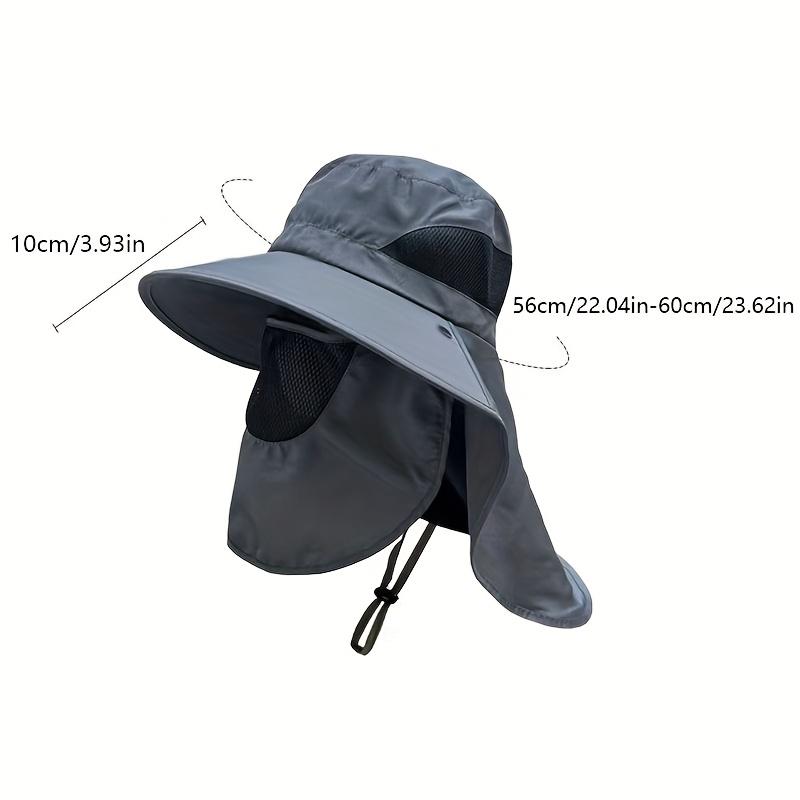 Cappello da Sole Estivo Traspirante Anti-UV per Ciclismo Pesca con Protezione per il Collo Cappello da Pescatore Unisex da Esterno con Ampia Visiera Caccia Escursionismo Cappello a Secchiello