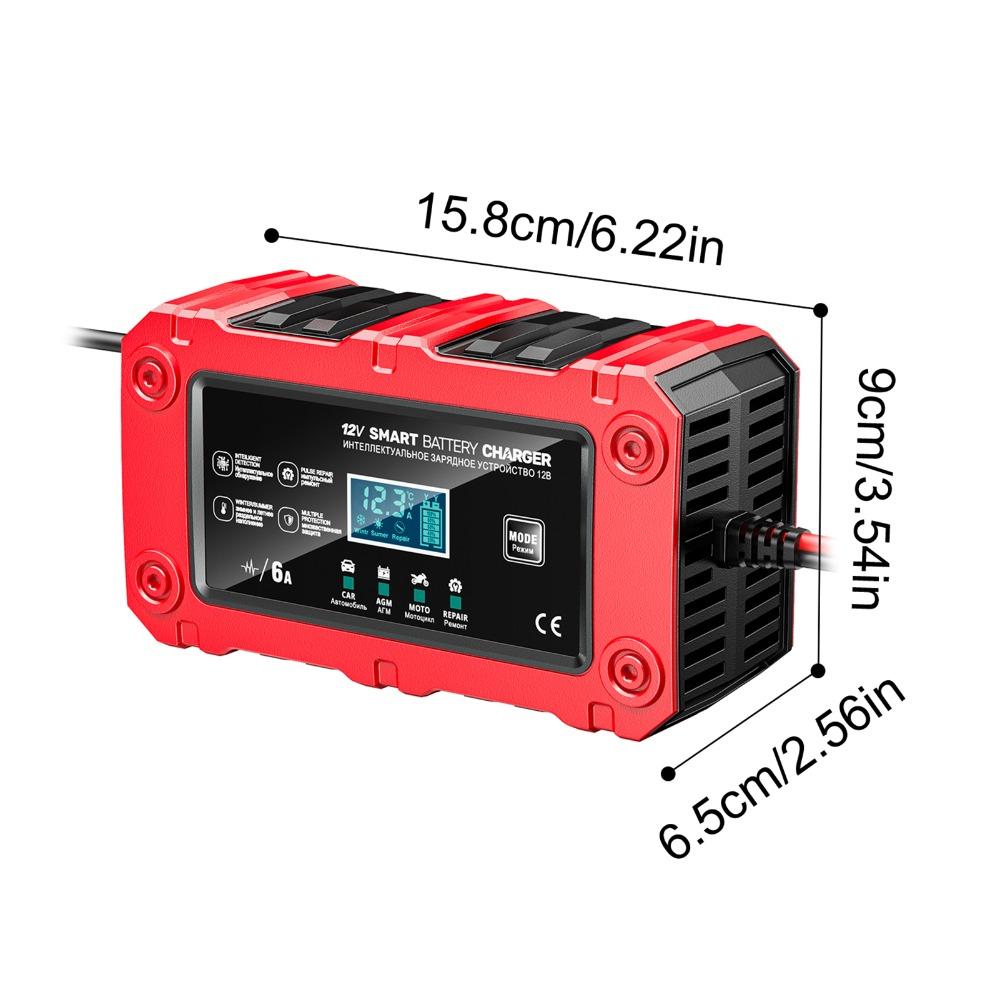 ABS Smart Battery Charger 12V 6A Battery Maintainer Durable 12V Battery Charger Car/Motorcycle