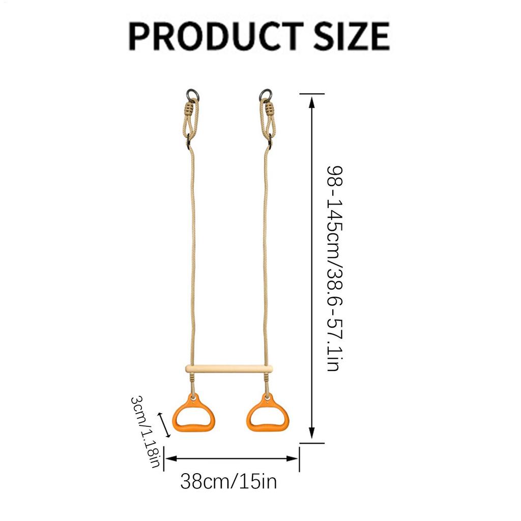 Kids Monkey Bars Swing Rings Playground Equipment Ergonomic Sensory Rings Game for Children Kids Adults Indoor Playtime Backyard