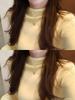 Korean Style Plus Size Soft Knitted Sweater with Stand-Up Collar for Autumn/Winter
