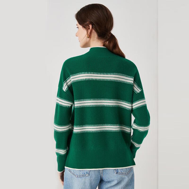 Zhaojun Women's Relaxed Fit Half-Turtleneck Pure Cashmere Sweater