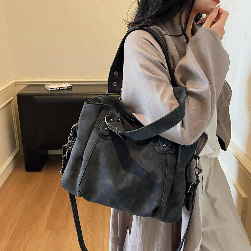 Ladies' Soft Leather Handbag, Multi-pocket Shoulder and Crossbody Bag, Fashionable Large-capacity Daily Handbag