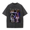 Anime Serial Experiments Lain Graphic Vintage Washed T Shirts Oversized Unisex Couples Washed Retro Fashion High Quality Classic