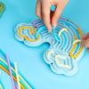 12 Strings Sensory Activity Board Silicone Rainbow Sensory Toys New Fidget Toy  Kids Adults