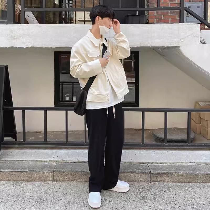 Japanische Retro-Jacke Arbeitsjacke Herren Lockerer Koreanischer Stil Trendig Lässig Allround-Frühlings- und Herbstbekleidung