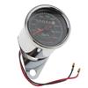 Motorcycle Dual Odometer Speedometer Stainless Steel Analog Instrument Universal 12V for Scooter or Moped