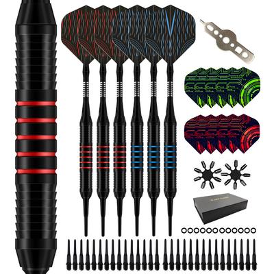 Soft Tip Darts Set  Aluminum Shaft Professional Darts Plastic Tip Sets 2BA Replacement Tips