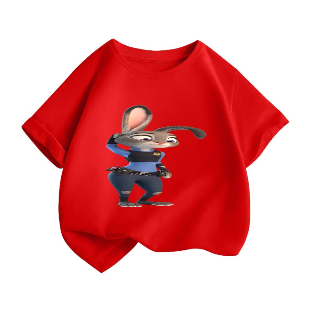 Crazy Animal City Kids T Shirt Cartoon Rabbit Fox Printed Toddler Boys Girls Short Sleeve Cotton Casual Summer Fashion Top Tees