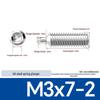 304 Stainless Steel Telescopic Spring Plunger with Cylindrical Head and Wave Ball Positioning, available in M3, M4, and M5 sizes.