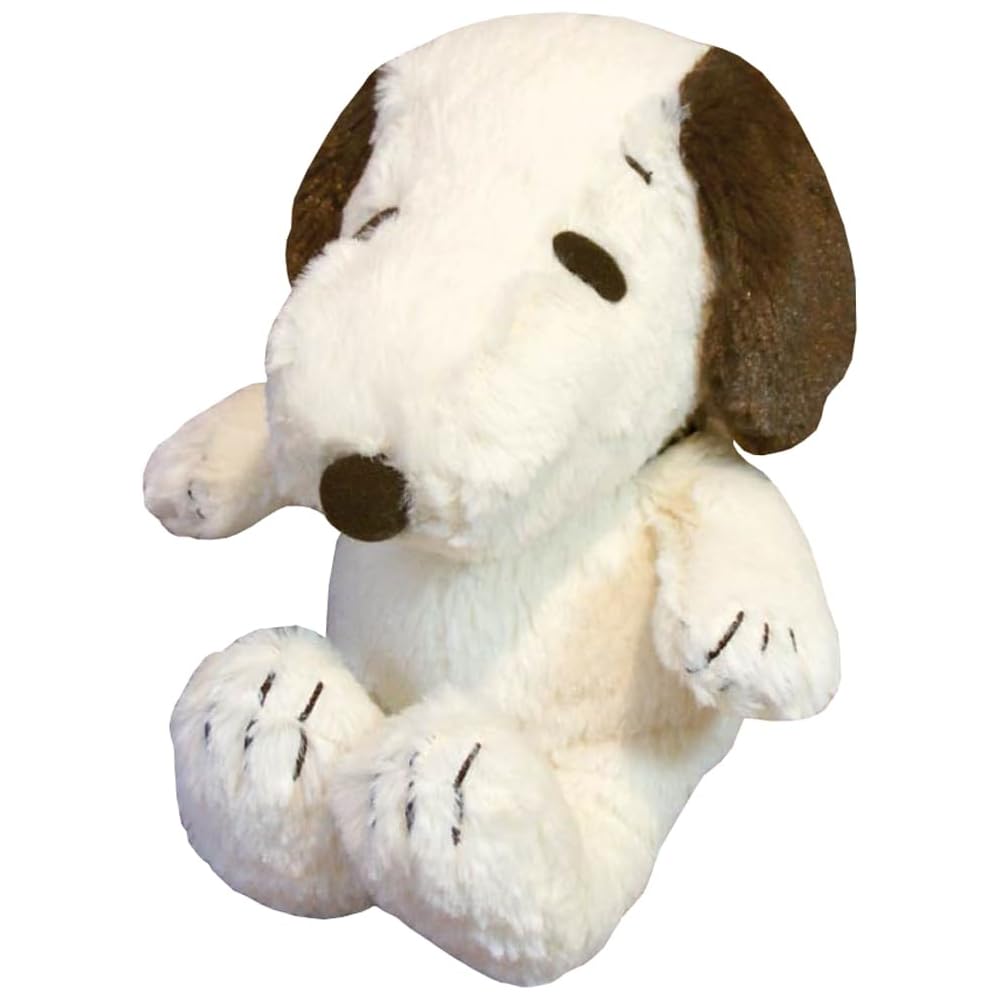 Nakajima Corporation Snoopy Hugging Plush Toy Mocha 20cm Sitting Height S Size