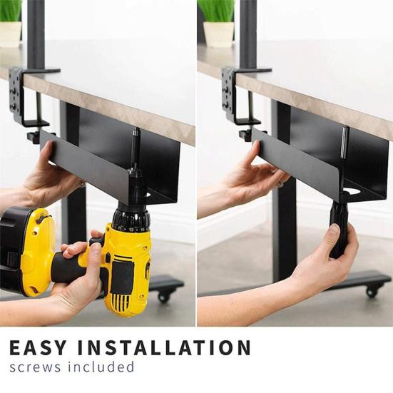 

2 шт. Лотки для прокладки кабелей Легкодоступные и простые в установке Органайзеры для проводов под столом Лотки-органайзеры для шнуров