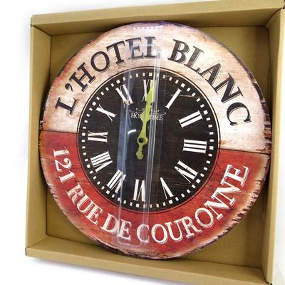 [M3207] - Wall Clock 'Terroir Français' Hotel Blanc