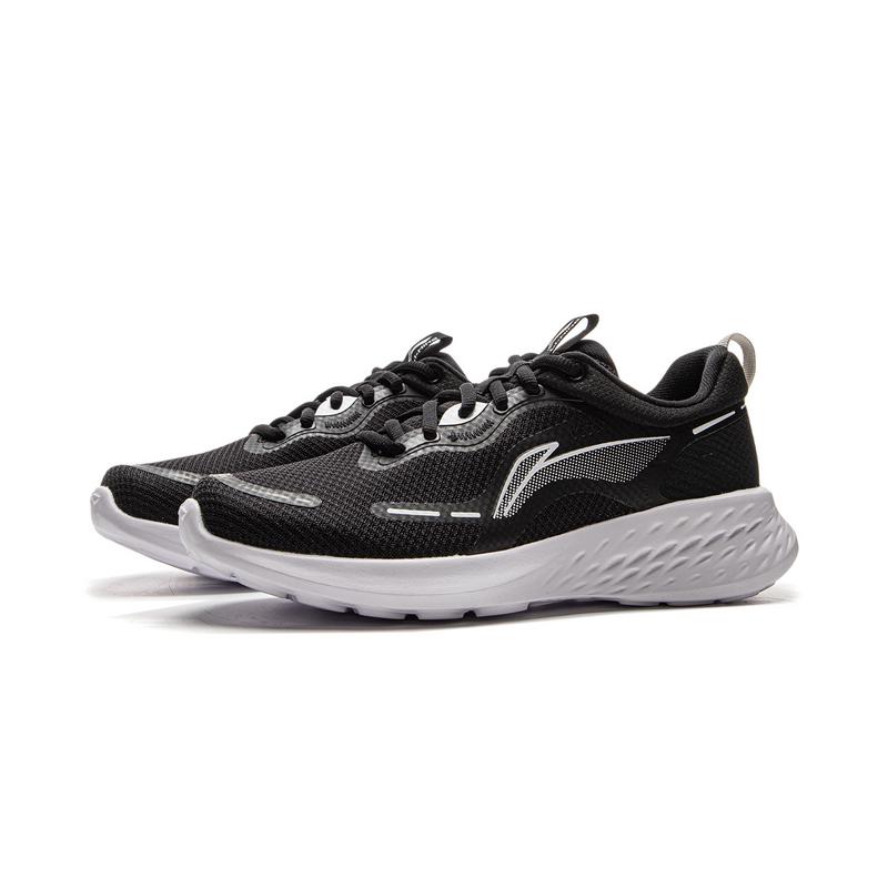 Li-Ning Comfortable Fashion Non-Slip Wear-Resistant Low-Top Casual Running Shoes Women sneaker Black ARSV122-2