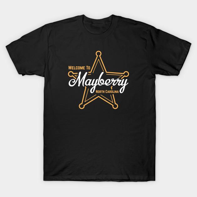 Men Black Print T-shirt Mayberry North Carolina No-Cut Transfer Paper Print Cotton Tshirt 3XL