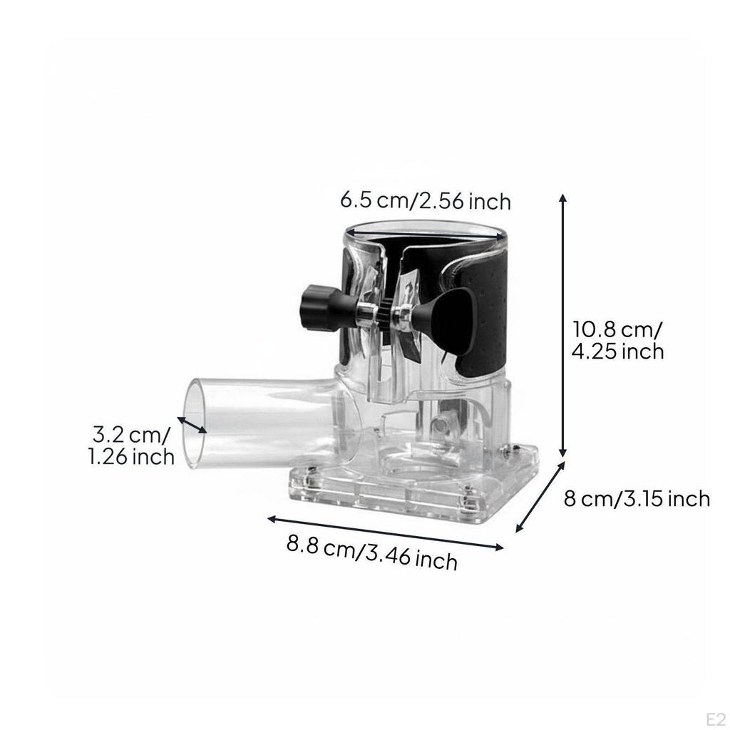 Router Dust Collection Base Thickened PC Material Transparent Trimmer