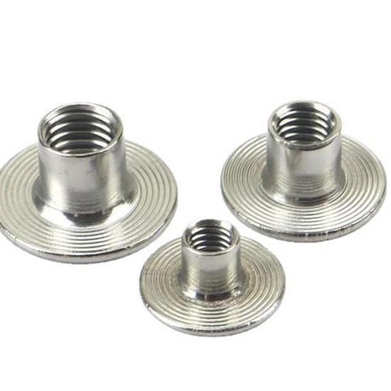 304 Rostfritt Stål Flänsad T-Mutter Stegad Svetsad Låsmutter 1/4 och 5/16 Tum