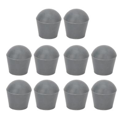 10pcs Walking Stick Tip Skidproof Grey Strong Grip Thicken Round Walking Cane Tip for The Elderly 0.9in