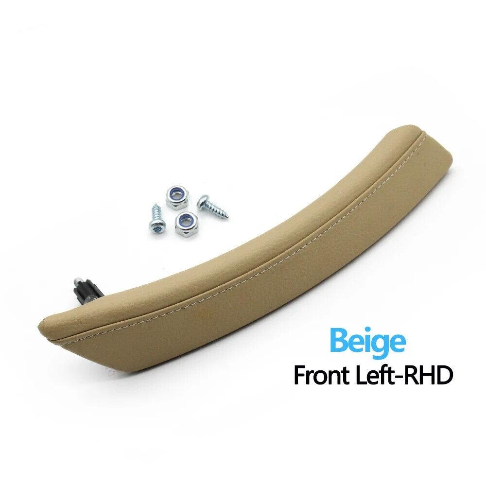 1x Passenger Door Interior Pull Handle Leather Cap Assembly for BMW 5 E60 06-10