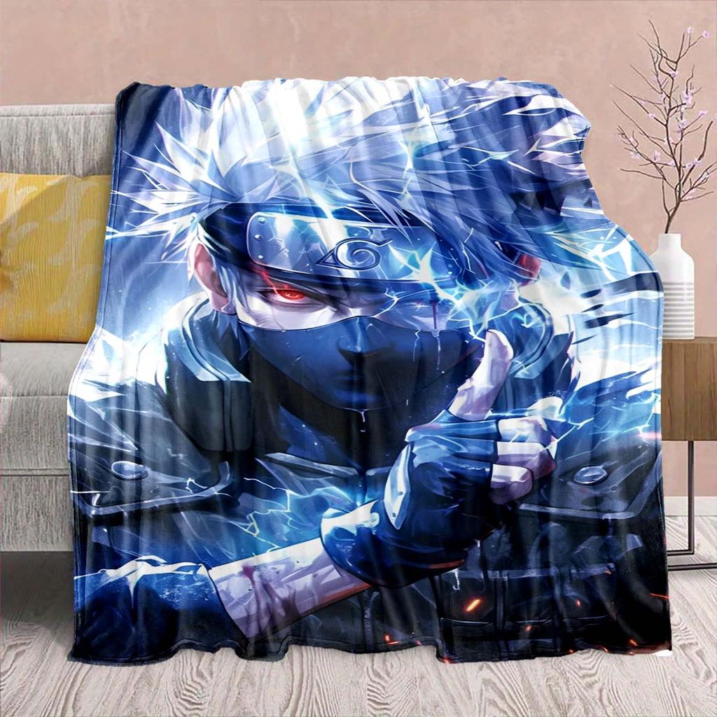 Naruto Anime Flannel Blanket - Soft Warm Perfect for Sofa, Bedding Camping Travel Office Home Decor -QJY