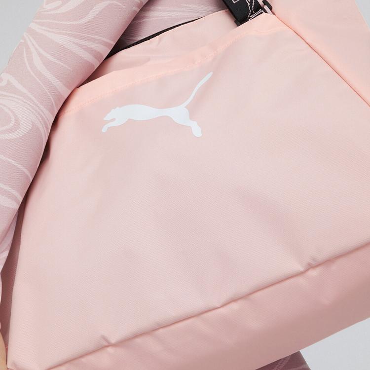 Puma Logo Zippered Fabric Tote Bag Women Tote Bags Pink 090009-03
