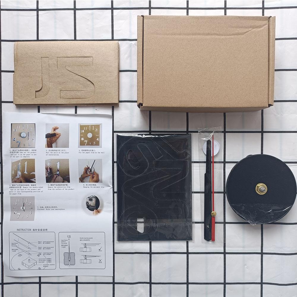 Wanduhr Rahmenlos Digitale Wanduhren DIY Acryl Wandaufkleber Quarz Leise Uhr für Zuhause Büro Wanddeko Horloge Murale