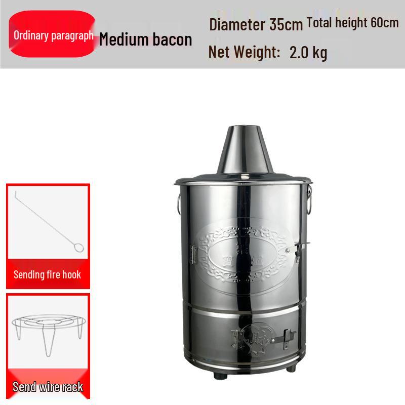 Gold Stainless Steel Indoor Paper Money Burning Barrel for Household and Temple Use