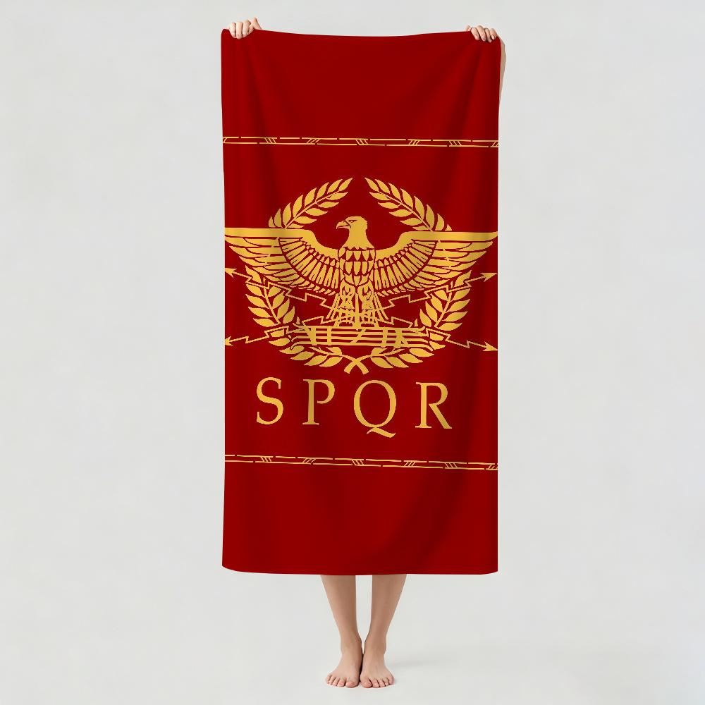 Fashion print SPQR Towel Drying Bath Towel Applicable To Light Swimming Camping Yoga Beach Out