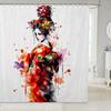 Boys Girls Japan Style Shower Curtain Japanese Geisha Bath Curtain Cherry Blossoms Bathroom Accessories Kids Teens