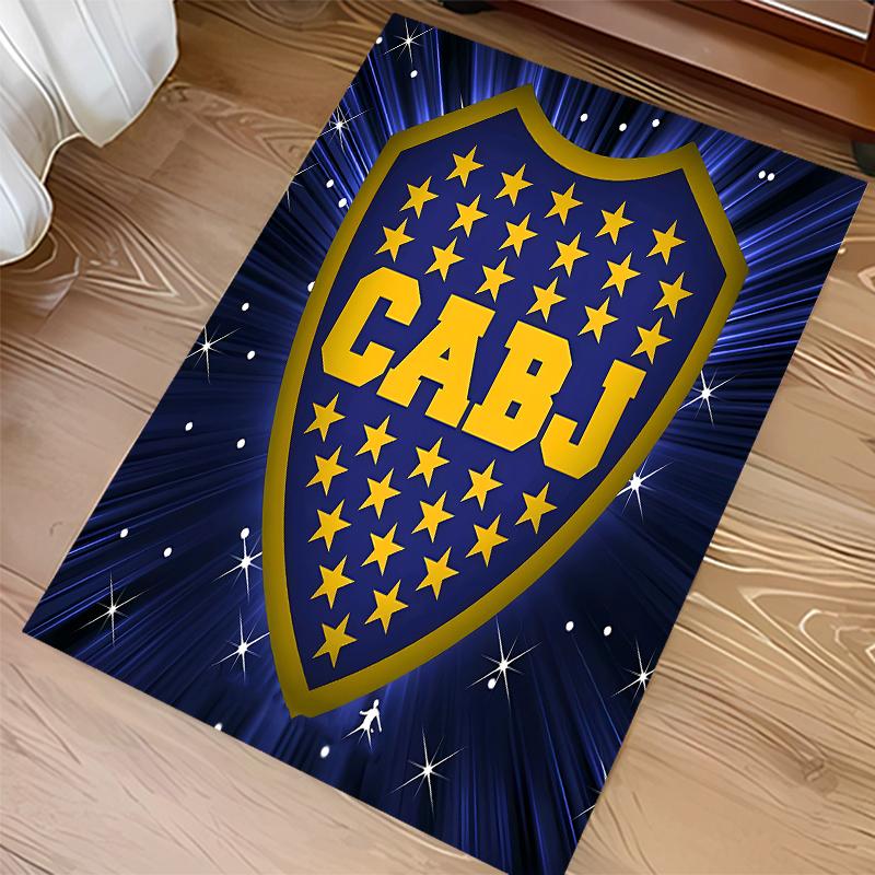 1pc Club Atlético Boca Juniors Print Area Rug - Soft,Washable Non-Slip Indoor Mat for Office Chairs,Living Room,Home Office Decorative Rug