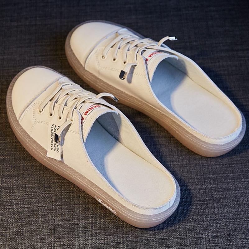 

Женские белые туфли из мягкой кожи без каблука, женские однотонные тапочки на плоской подошве, удобная нескользящая обувь 39 белый