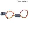 2PCS DC 0-100V LED Digital Voltmeter 0.36" Red Green Blue Voltage Detector For Car 12V Mobile Power·