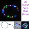 LED Colorful Flower Floral Hairband Garland Crown  Glowing Wreath Vines Headband
