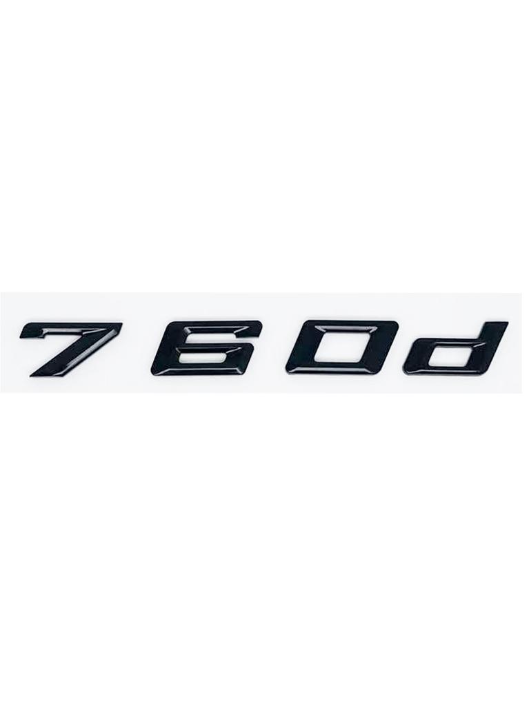 New Font Black Chrome ABS Alphanumeric Trunk Emblem for BMW 7 Series G11 G12 G70 G71 - 730d 740d 745d 750d 760d Nameplate Sticke