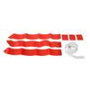 Football Belt Flags Tag 1 Belt with 3 Flags for Youth Competition Games Practices Training Red