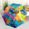 Disney Stitch,Cartoon,Adventure Manual Opening and Closing Umbrella, 8-Rib Reinforced Folding Design, Lightweight