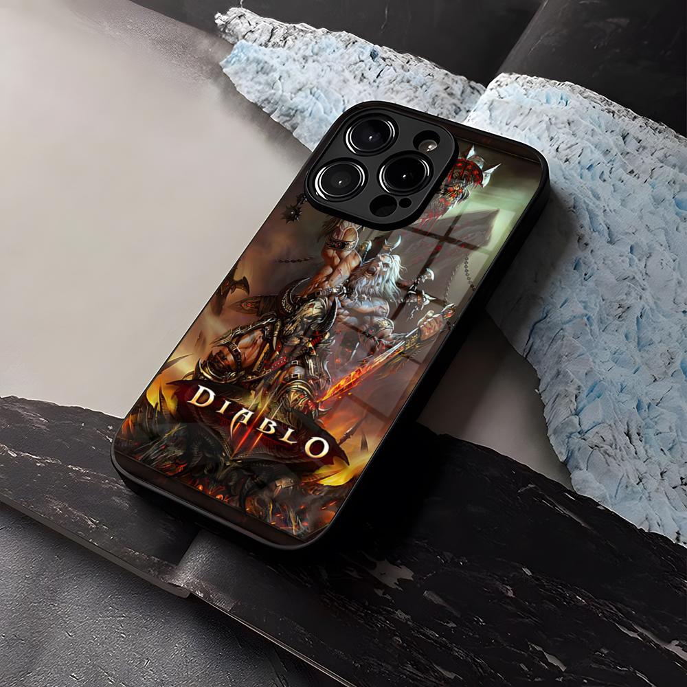 

Hot Game Diablo 3 Phone Case Tempered Glass For IPhone 15 14 12 13 11 Plus Pro XS Max Mini X XR 8 7 6s SE2020 Coque iPhone7