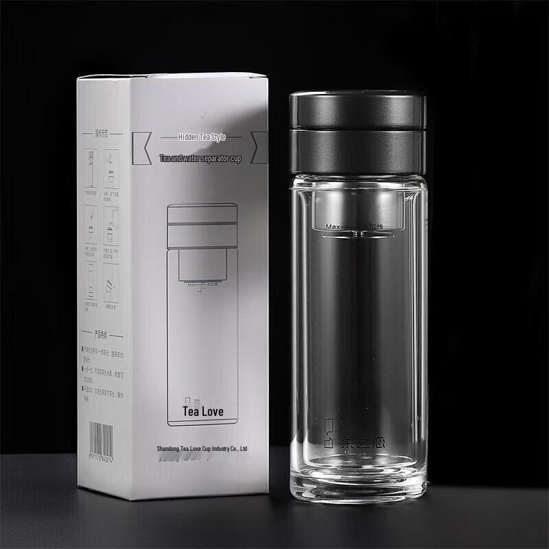 Portable Tea Infuser Double-Wall Glass Bottle
