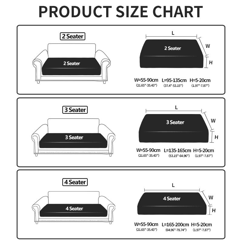 Velvet Sofa Cover 100% Waterproof Couch Cover Adjustable Elastic Sofa Seat Cover Pet Friendly 1 2 3 4 Seat L Sectional