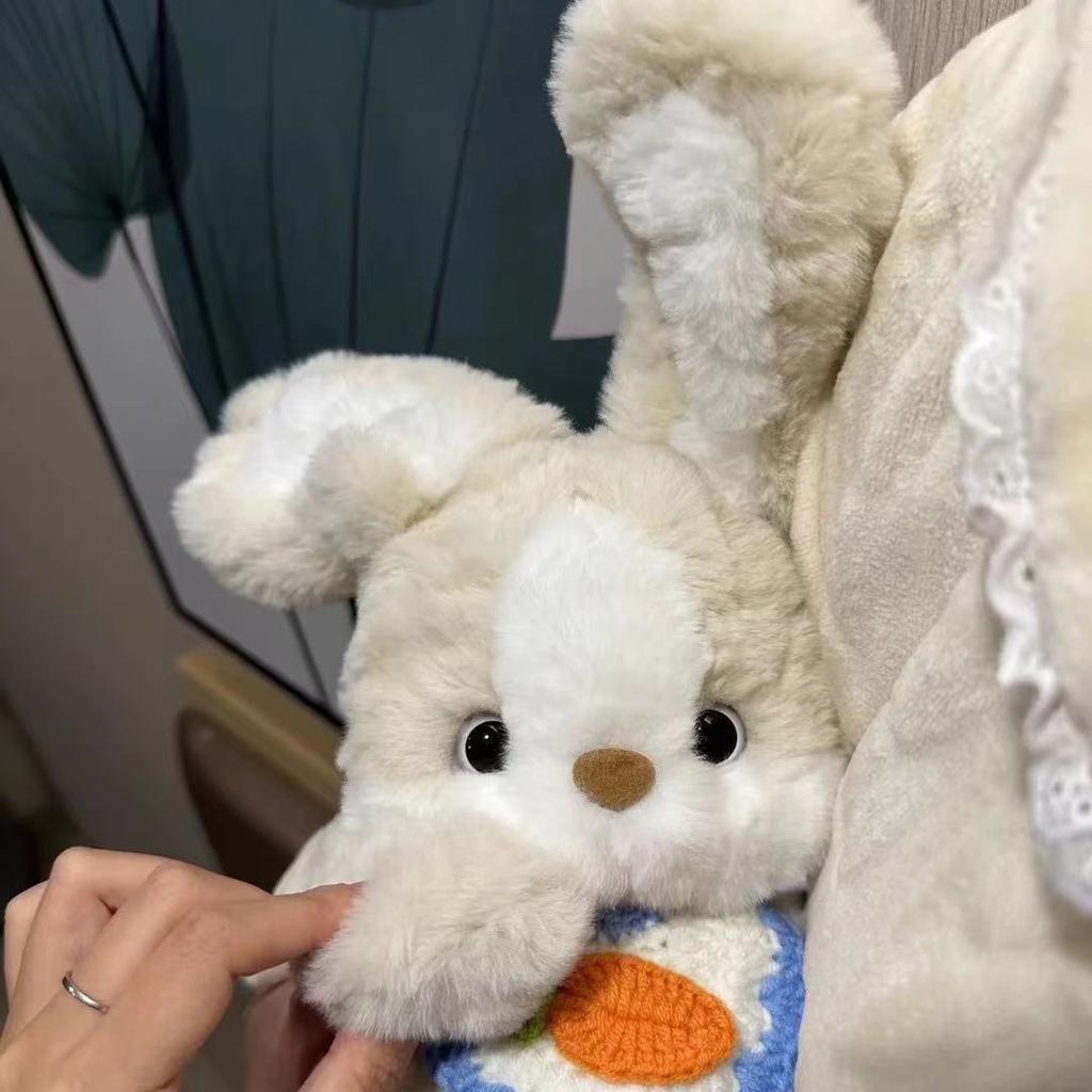 Cute Rabbit Doll Good Night Rabbit Sleeping Puppy Doll Carrot Apron Rabbit Doll Cotton Doll Gift